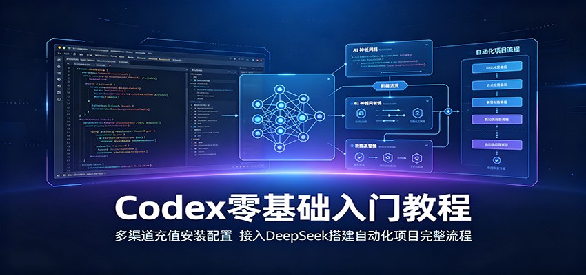 Codex零基础入门教程：多渠道充值安装配置，接入DeepSeek搭建自动化项目完整流程-知识星球