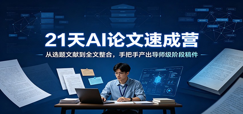 21天AI论文速成营：从选题文献到全文整合，手把手产出导师级阶段稿件-知识星球