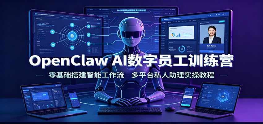 OpenClaw AI数字员工训练营：零基础搭建智能工作流，多平台私人助理实操教程-知识星球