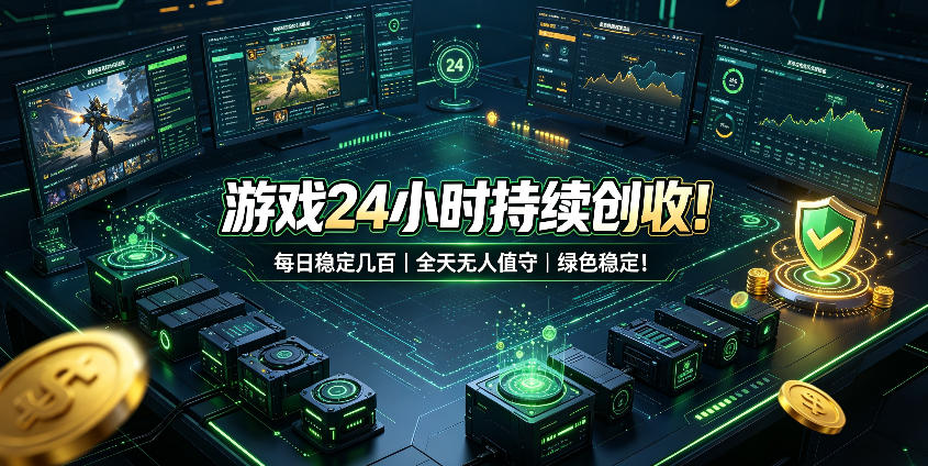 游戏24小时持续创收！每日稳定几百，全天无人值守，绿色稳定！【揭秘】-知识星球