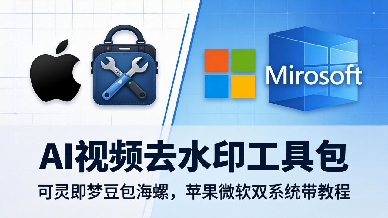 AI视频去水印工具包：可灵即梦豆包海螺，苹果微软双系统带教程-知识星球