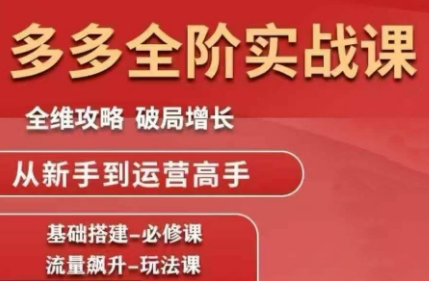 大炮·拼多多全阶实战课程(更新2026)-知识星球
