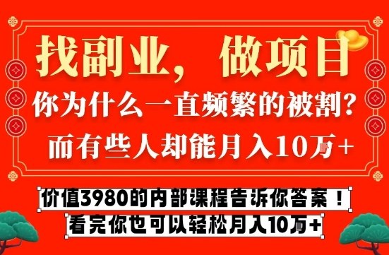 价值3980的网创内部课程,告诉你互联网创业月入10个W的秘密【揭秘】-知识星球