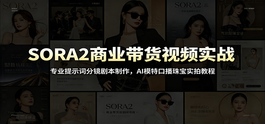SORA2商业带货视频实战：专业提示词分镜剧本制作，AI模特口播珠宝实拍教程-知识星球