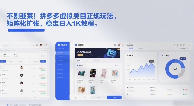 不割韭菜！拼多多虚拟类目正规玩法，矩阵化扩张，稳定日入1K教程【揭秘】-知识星球