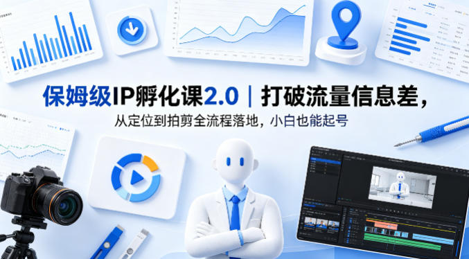 保姆级IP孵化课2.0｜打破流量信息差，从定位到拍剪全流程落地，小白也能起号-知识星球