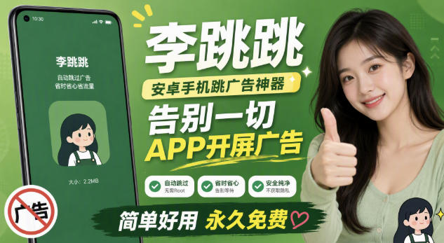李跳跳内置规则版,安卓手机拒绝app开屏广告,让app更干净-知识星球