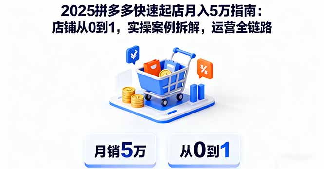 2025拼多多快速起店月入5万指南:店铺从0到1,实操案例拆解,运营全链路-知识星球