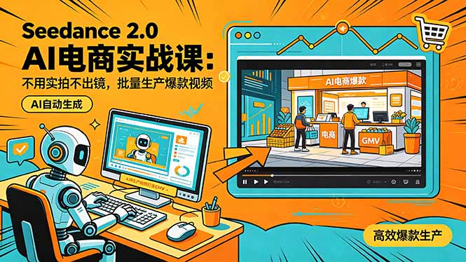 Seedance 2.0 AI电商实战课：不用实拍不出镜，批量生产爆款视频打爆GMV-知识星球