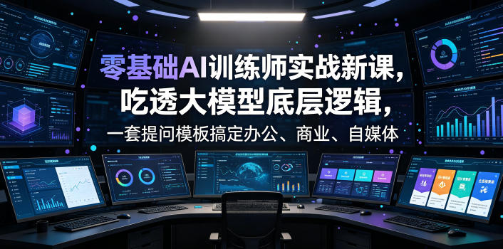 零基础AI训练师实战课，吃透大模型底层逻辑，一套提问模板搞定办公、商业、自媒体、设计、生活全场景AI落地应用-知识星球