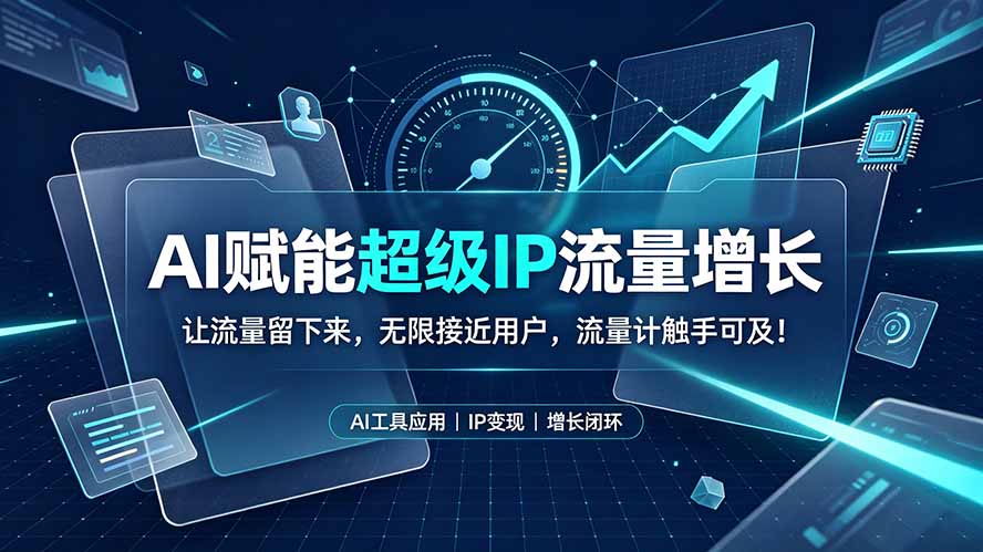 AI赋能超级IP流量增长：让流量留下来，无限接近用户，流量计触手可及！-知识星球