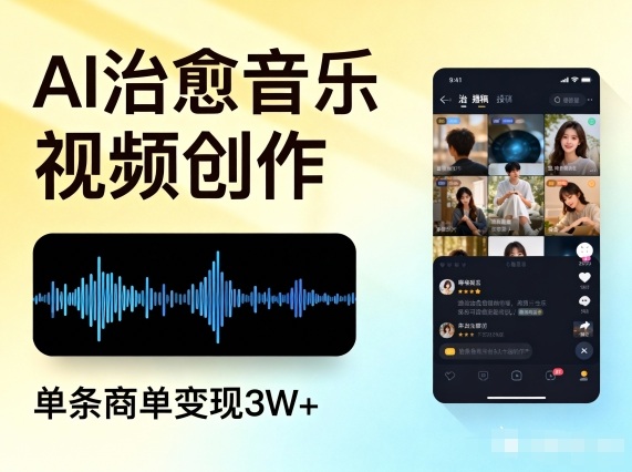 AI做治愈音乐视频,多平台投稿,单条商单变现3W+-知识星球