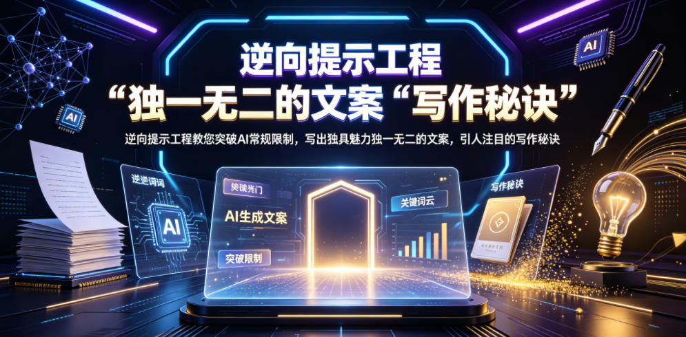 逆向提示工程教您突破AI常规限制，写出独具魅力独一无二的文案，引人注目的写作秘诀【原创双语字幕】-知识星球