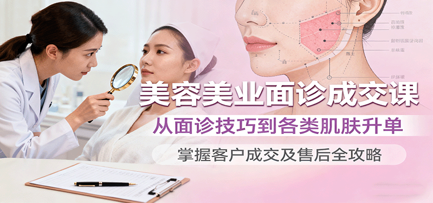 美容美业面诊成交课，从面诊技巧到各类肌肤升单，掌握客户成交及售后全攻略-知识星球