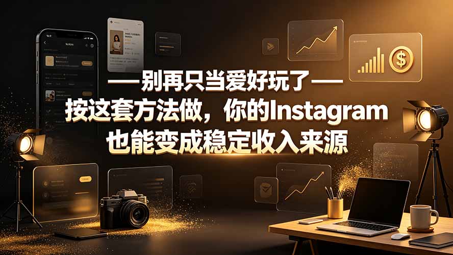 别再只当爱好玩了——按这套方法做，你的Instagram也能变成稳定收入来源-知识星球