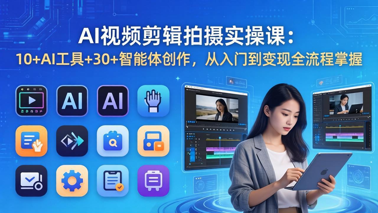 AI 视频剪辑拍摄实操课：10+AI工具+30+智能体创作，从入门到变现全流程掌握-知识星球