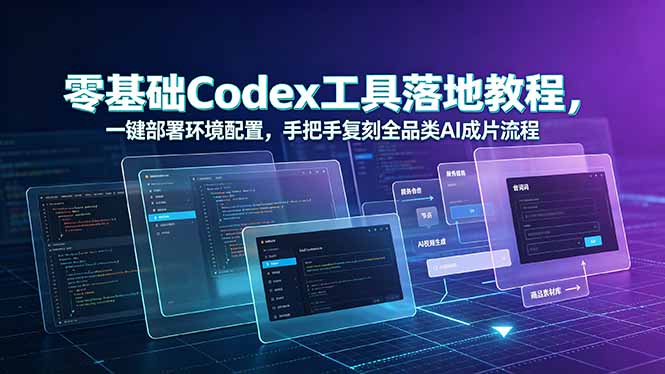 零基础Codex工具落地教程，一键部署环境配置，手把手复刻全品类AI成片流程-知识星球