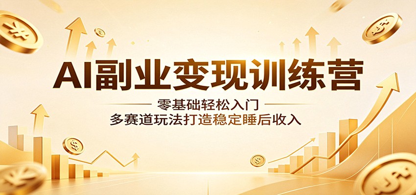 AI副业变现训练营:零基础轻松入门,多赛道玩法打造稳定睡后收入-知识星球