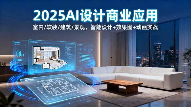 2025AI设计商业应用：室内/软装/建筑/景观，智能设计+效果图+动画实战-知识星球