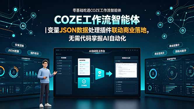 零基础吃透COZE工作流智能体｜变量JSON数据处理插件联动商业落地，无需代码掌握AI自动化-知识星球