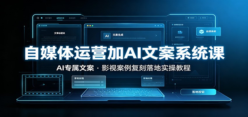 自媒体运营加AI文案系统课：：AI专属文案，影视案例复刻落地实操教程-知识星球