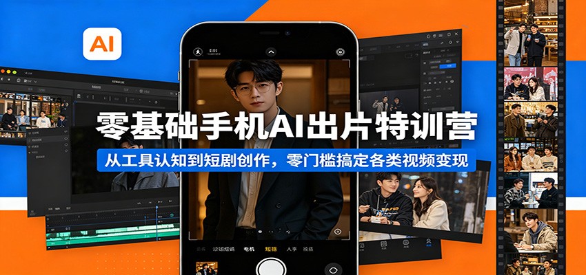 零基础手机AI出片特训营：从工具认知到短剧创作，零门槛搞定各类视频变现-知识星球