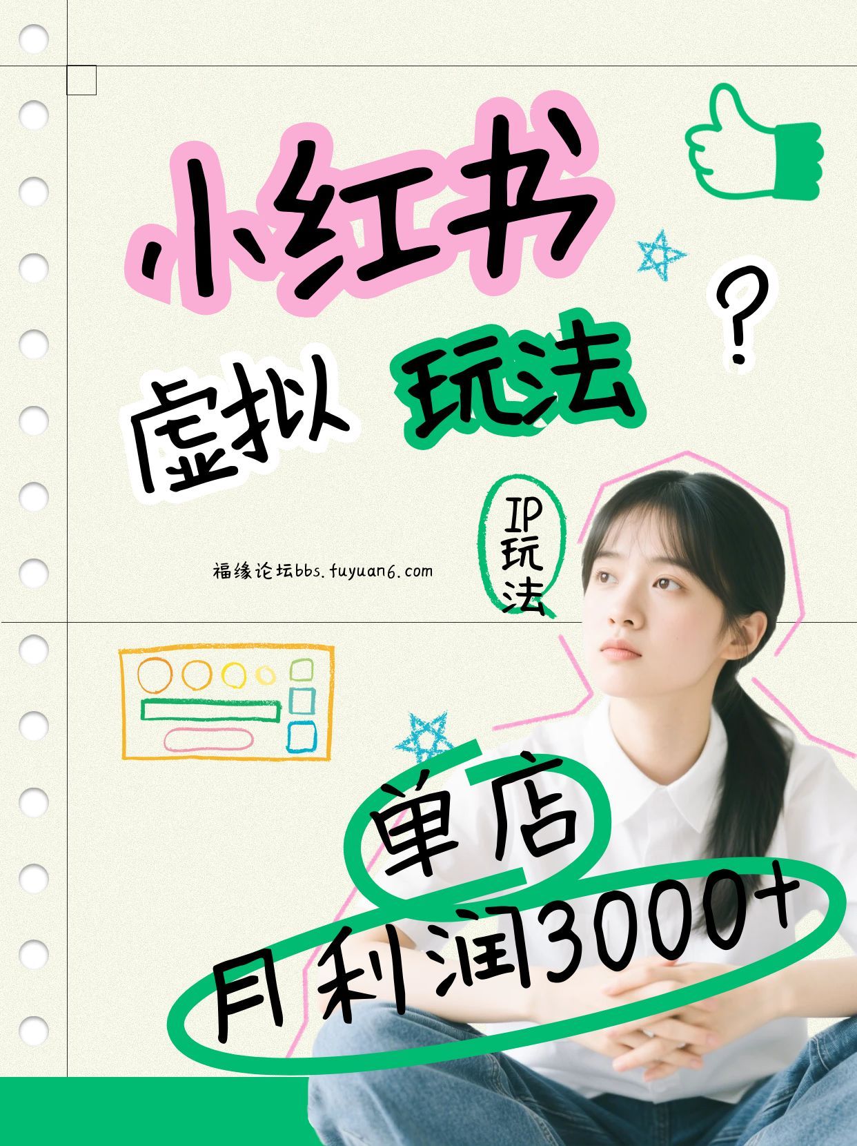 小红书虚拟玩法(铺货流和单品玩法),单店月利润3000+,IP打法+原创商品(0违规)-知识星球