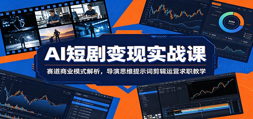 AI短剧变现实战课：赛道商业模式解析，导演思维提示词剪辑运营求职教学-知识星球