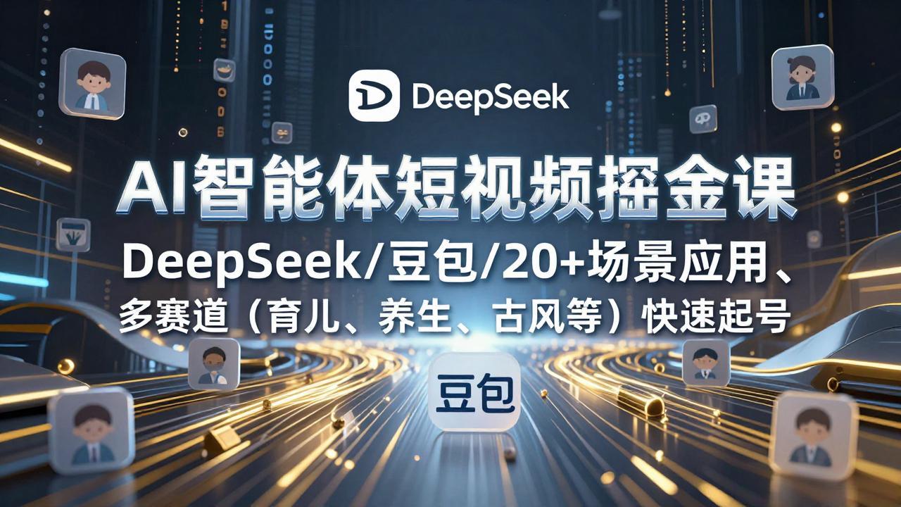 AI智能体短视频掘金课，DeepSeek/豆包/20+场景应用、多赛道(育儿、养生、古风等-知识星球