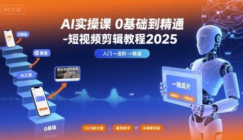AI实操课0基础到精通-短视频剪辑教程2025-知识星球