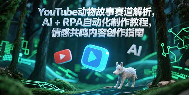 YouTube动物故事赛道解析，AI+RPA自动化制作教程，情感共鸣内容创作指南-知识星球