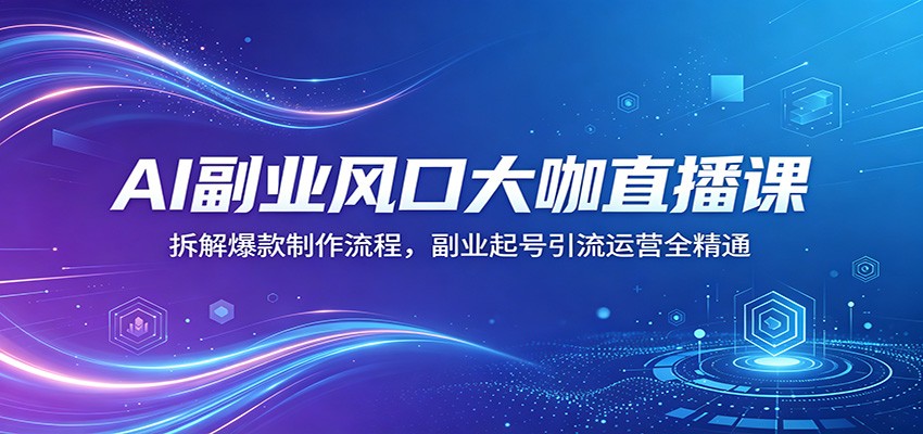 AI副业风口大咖直播课：拆解爆款制作流程，副业起号引流运营全精通-知识星球