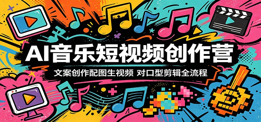 AI音乐短视频创作营：文案创作配图生视频，对口型剪辑全流程-知识星球