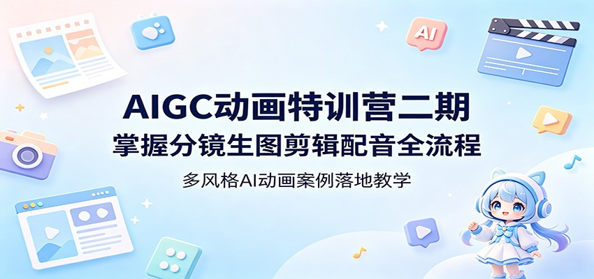 AIGC动画特训营二期：掌握分镜生图剪辑配音全流程，多风格AI动画案例落地教学-知识星球
