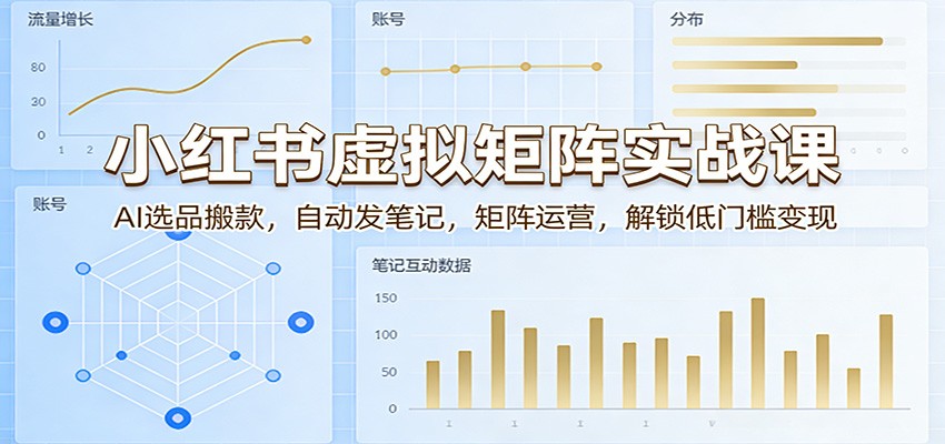 小红书虚拟矩阵实战课：AI选品搬款，自动发笔记，矩阵运营，解锁低门槛变现-知识星球