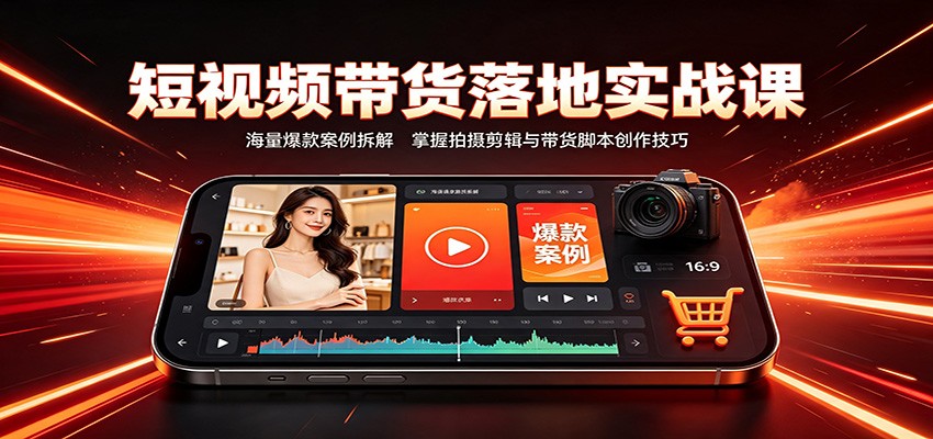 短视频带货落地实战课：海量爆款案例拆解，掌握拍摄剪辑与带货脚本创作技巧-知识星球