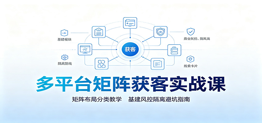 多平台矩阵获客实战课：矩阵布局分类教学，基建风控隔离避坑指南-知识星球