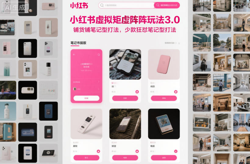 小红书虚拟矩阵玩法3.0，铺货铺笔记型打法，少款狂怼笔记型打法-知识星球