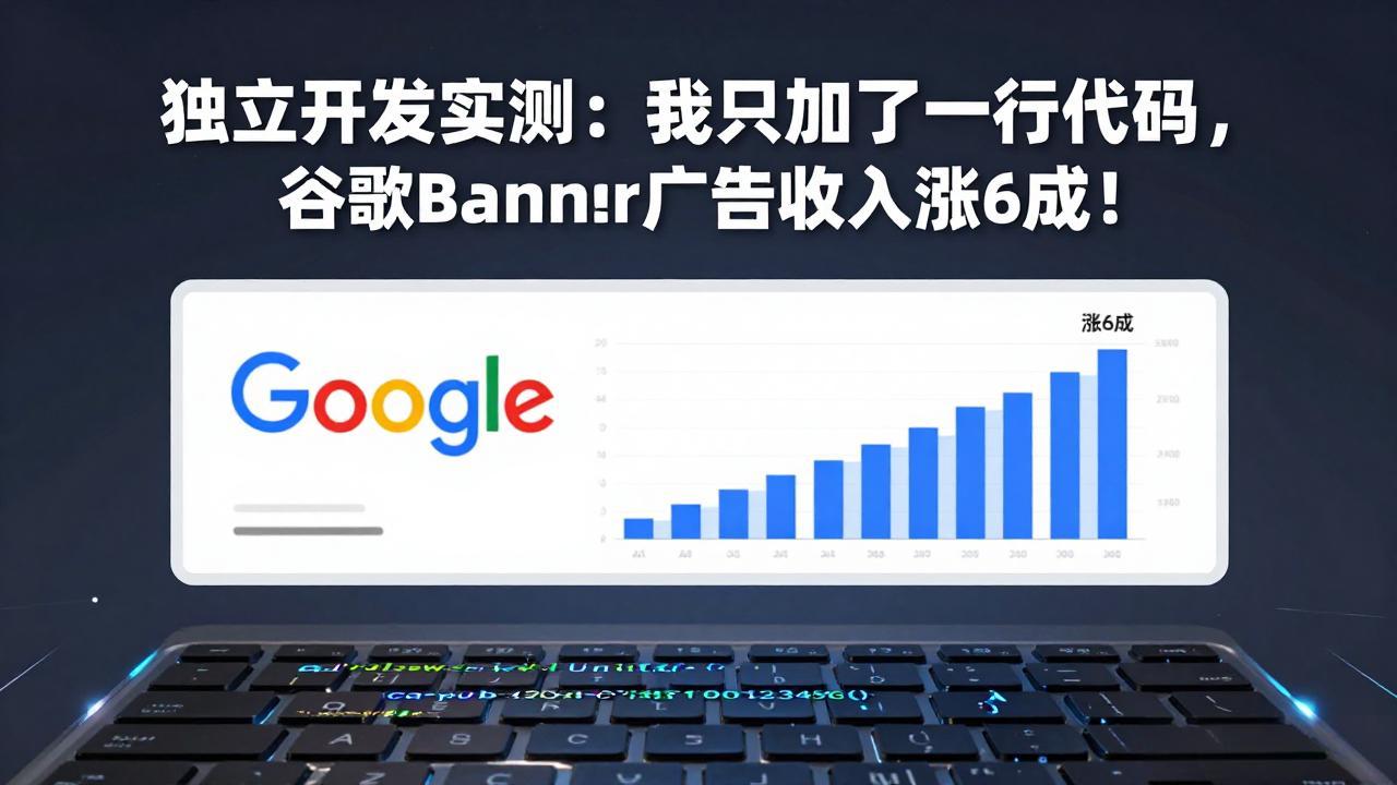 付费文章：独立开发实测：我只加了一行代码，谷歌Banner广告收入涨6成！-知识星球