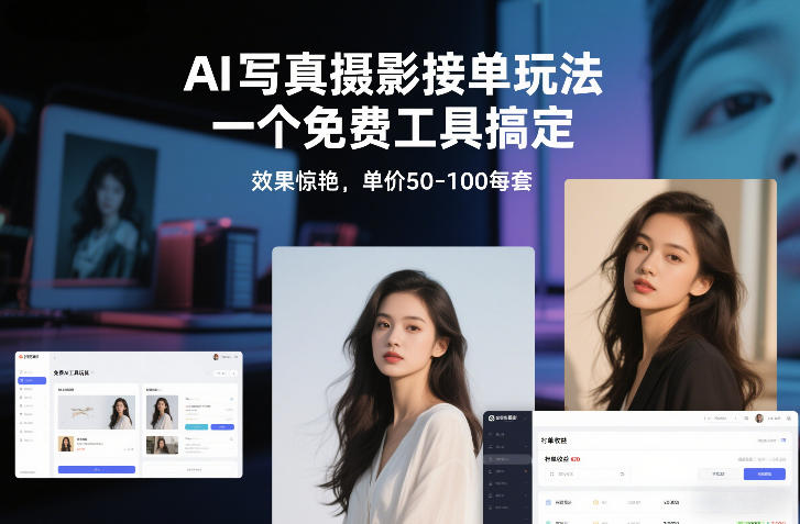 AI写真摄影接单玩法，一个免费工具搞定，效果惊艳，单价50-100每套-知识星球