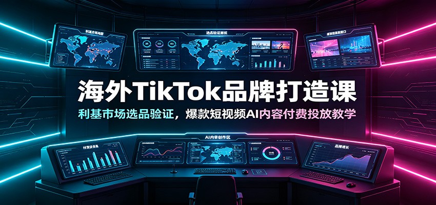 海外TikTok品牌打造课：利基市场选品验证，爆款短视频AI内容付费投放教学-知识星球