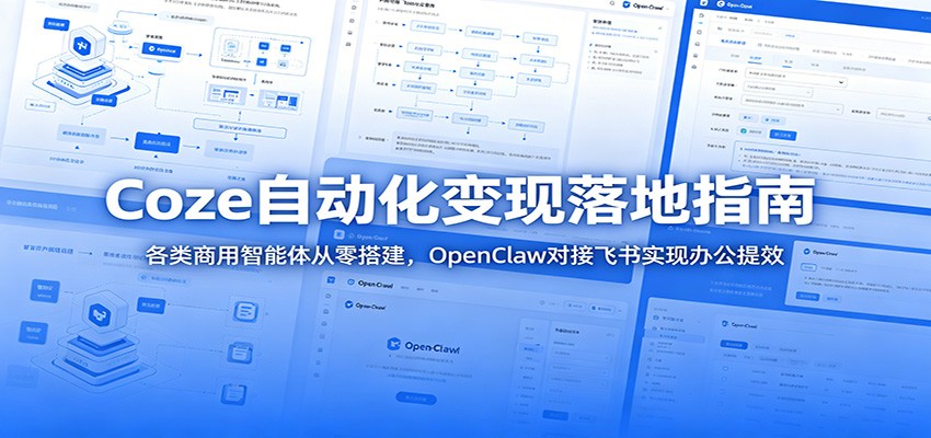 Coze自动化变现落地指南:各类商用智能体从零搭建,OpenClaw对接飞书实现办公提效-知识星球