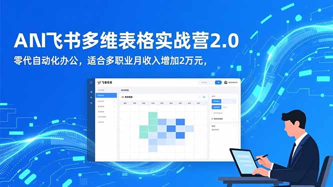 AI+飞书多维表格实战营2.0：零代码自动化办公，适合多职业月收入增加2万元-知识星球