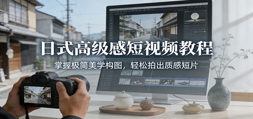 日式高级感短视频教程：掌握极简美学构图，轻松拍出质感短片-知识星球