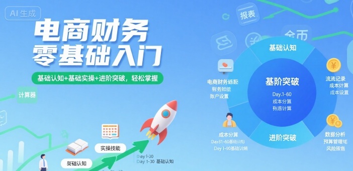 电商财务零基础入门，基础认知+基础实操+进阶突破，轻松掌握-知识星球