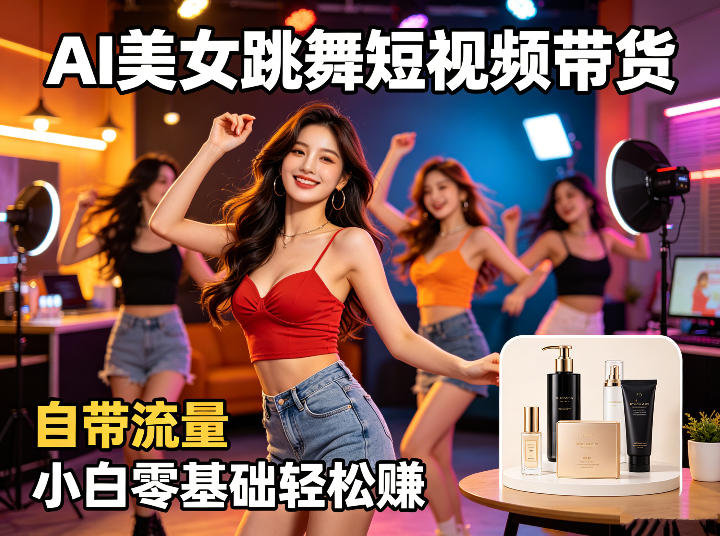 AI美女跳舞短视频带货：自带流量，小白零基础轻松賺，详细拆解-知识星球