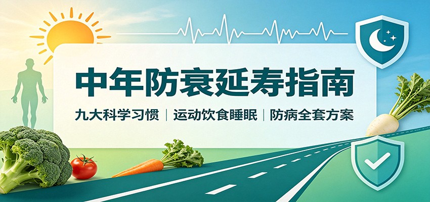 中年防衰延寿指南：九大科学习惯，运动饮食睡眠防病全套方案-知识星球