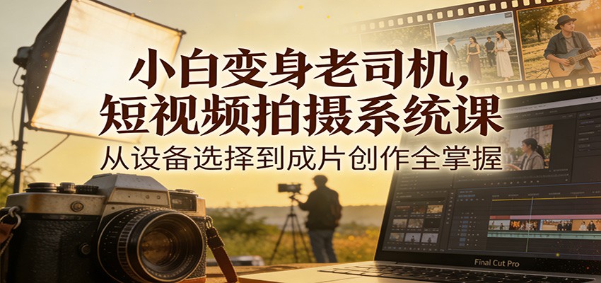 小白变身老司机，短视频拍摄系统课，从设备选择到成片创作全掌握-知识星球