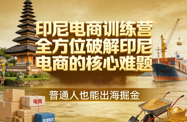 印尼电商训练营，全方位破解印尼电商的核心难题，普通人也能出海掘金-知识星球