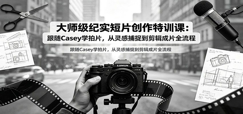 大师级纪实短片创作特训课：跟随Casey学拍片，从灵感捕捉到剪辑成片全流程-知识星球